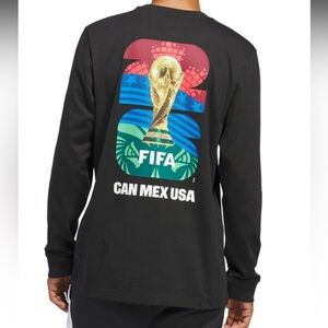 Adidas 2026 FIFA World Cup Official Graphic Long Sleeve TShirt Mens Size XXL NWT